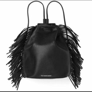 Victoria Secret Fringe Drawstring Backpack